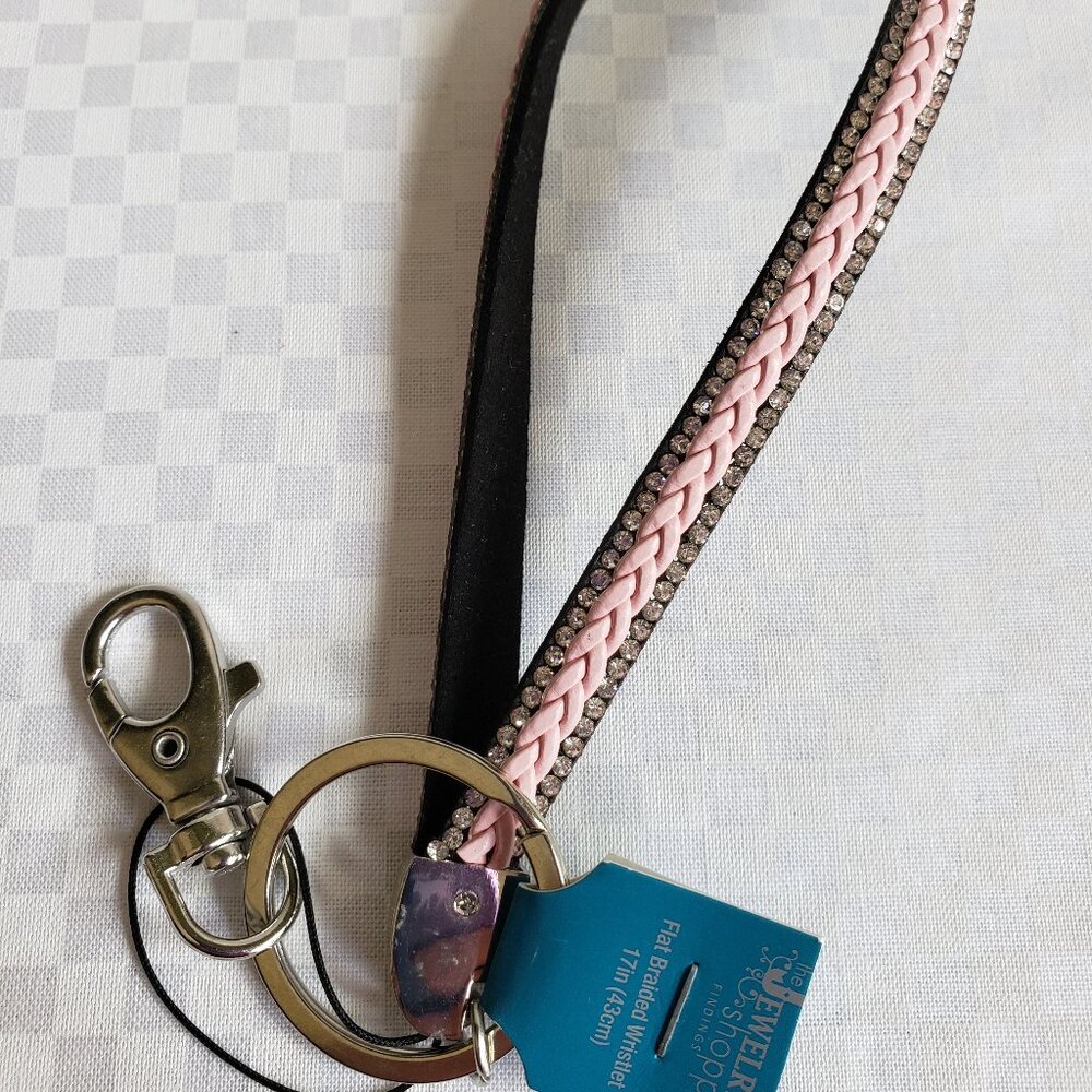 Jewelry Shoppe Flat Braided Wristlet - Rhinestones - NWT